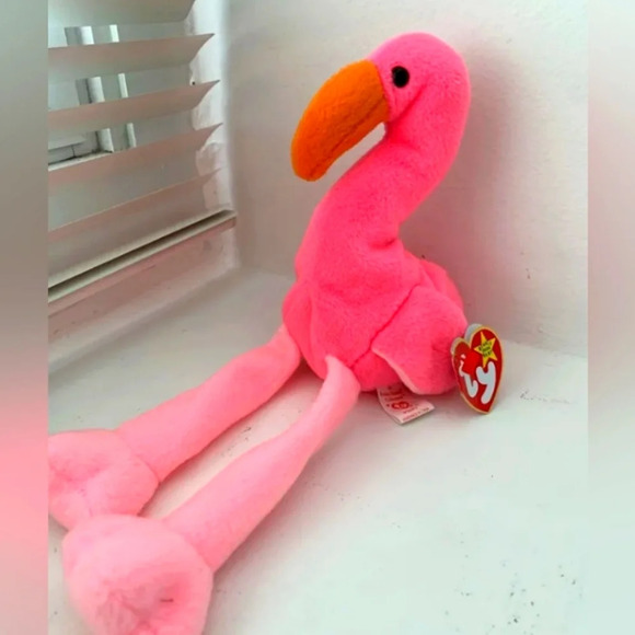 Ty Beanie Baby Pinky the Flamingo 1995 (Rare Collectable)